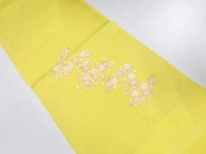 大特価品　未使用品　正絹　丹後ちりめん　刺繍　帯揚げ